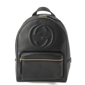 Gucci Soho Leather Backpack Bag Black